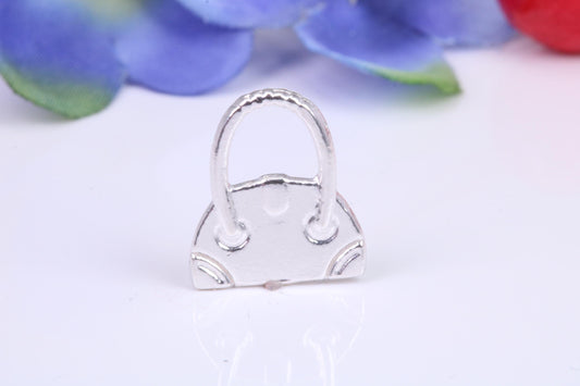 Handbag Charm, Traditional Three Dimensional Charm, Made from Solid Cast Silver