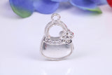 Handbag Charm, Traditional Charm, Made from Solid Cast Silver