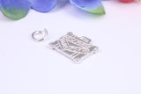 Travel Suitcase Charm, Traditional Three Dimensional Charm, Made From Solid Cast Silver