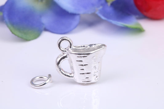 Measuring Jug Charm, Traditional Charm, Made From Solid Cast Silver