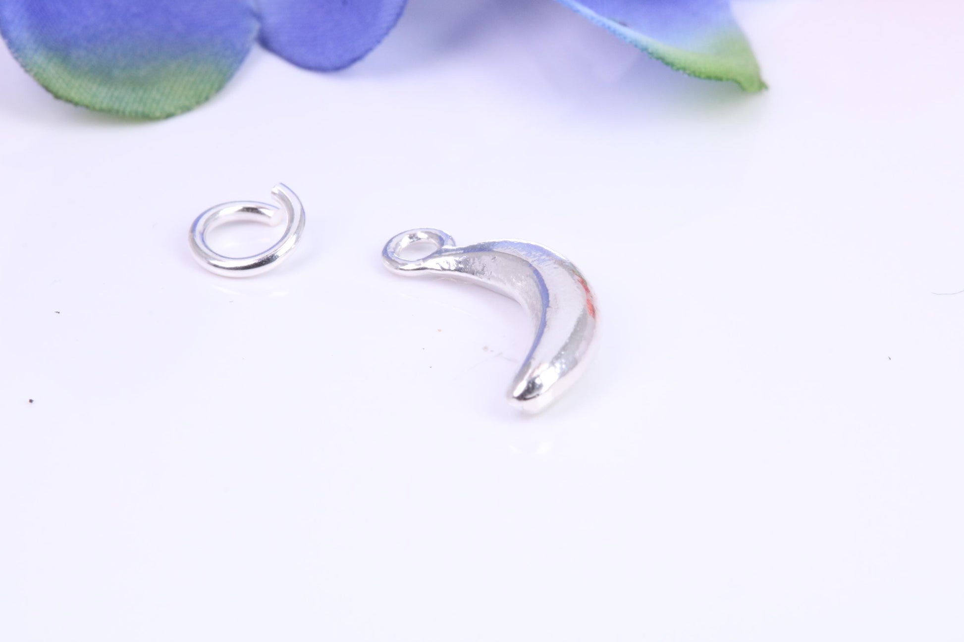 Banana Charm, Traditional Three Dimensional Charm, Made from Solid Cast Silver