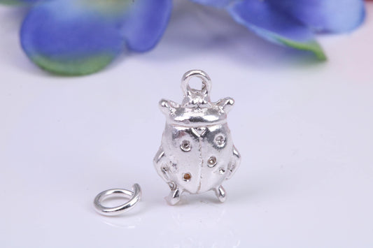 Beetle Charm, Traditional Charm, Made from Solid Cast Yellow Gold, British Hallmarked