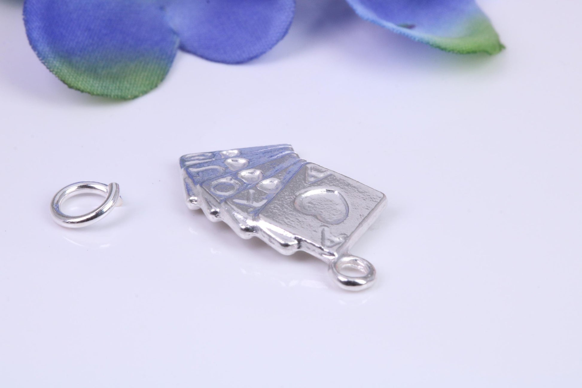 Playing Cards Charm, Traditional Charm, Made from Solid Cast Silver