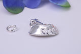 Dog Bowl Charm, Traditional Three Dimensional Charm, Made from Solid Cast Silver