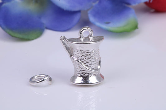Ice Bucket Charm, Traditional Charm, Made From Solid Cast Silver