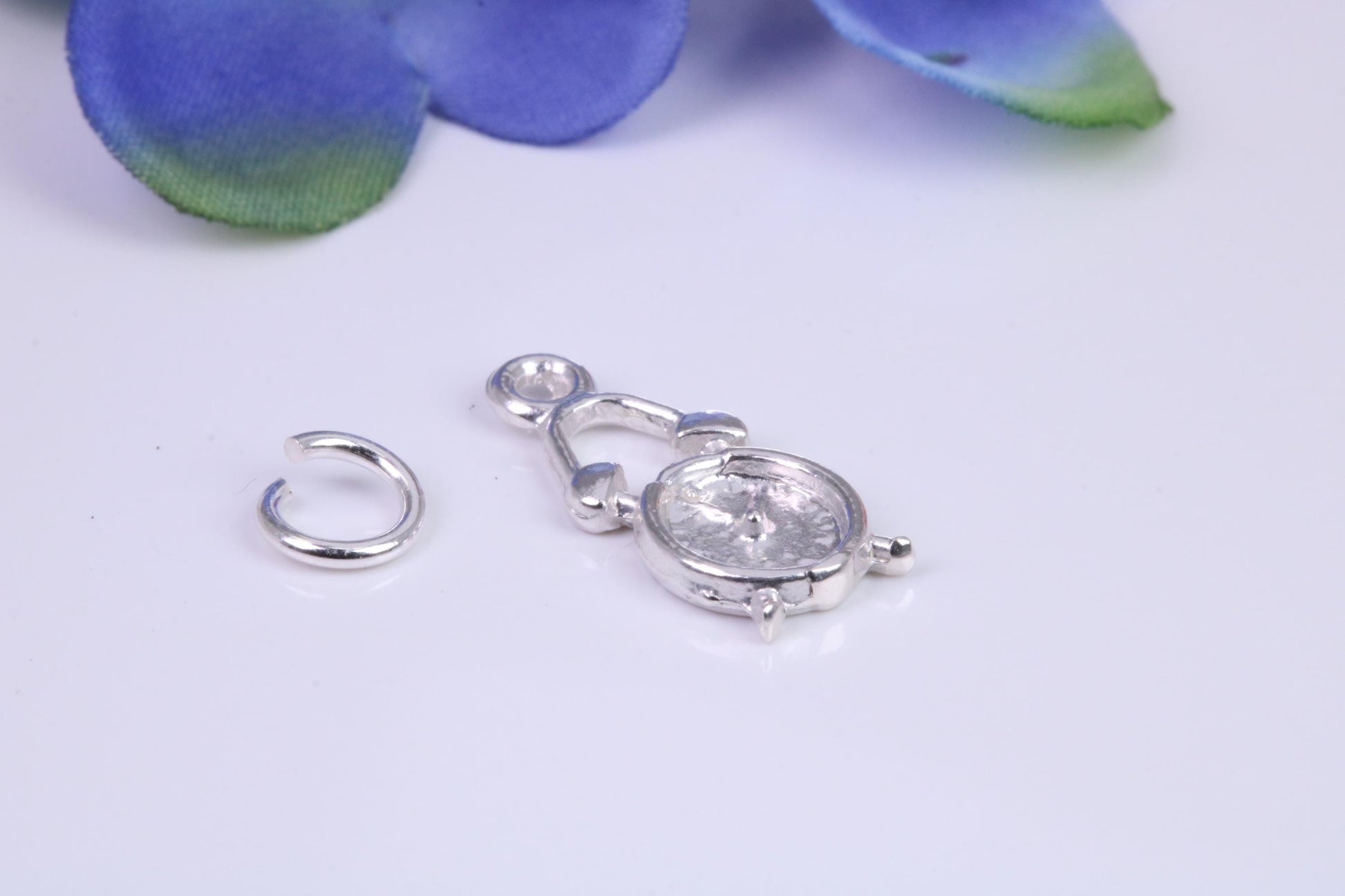Mantle Clock Charm, Traditional Charm, Made from Solid Cast Silver