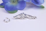 Revolver Charm, Traditional Three Dimensional Charm, Made from Solid Cast Silver