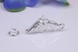 Revolver Charm, Traditional Three Dimensional Charm, Made from Solid Cast Silver