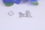 Horse Charm, Traditional Three Dimensional Charm, Made from Solid Cast Silver