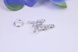 Horse Charm, Traditional Three Dimensional Charm, Made from Solid Cast Silver