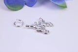 Horse Charm, Traditional Three Dimensional Charm, Made from Solid Cast Silver