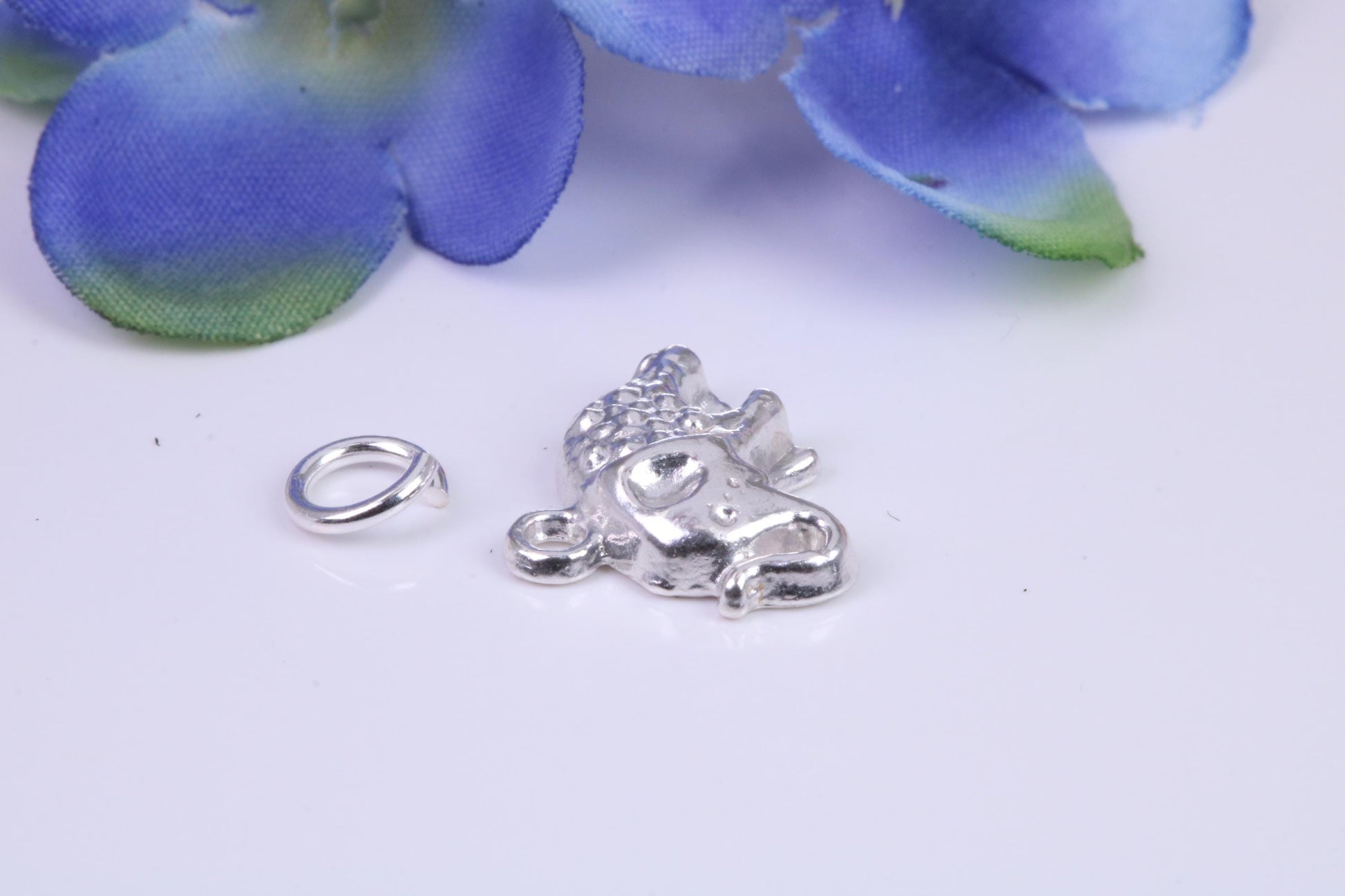 Indian Elephant Charm, Traditional Charm, Made from Solid Cast Silver