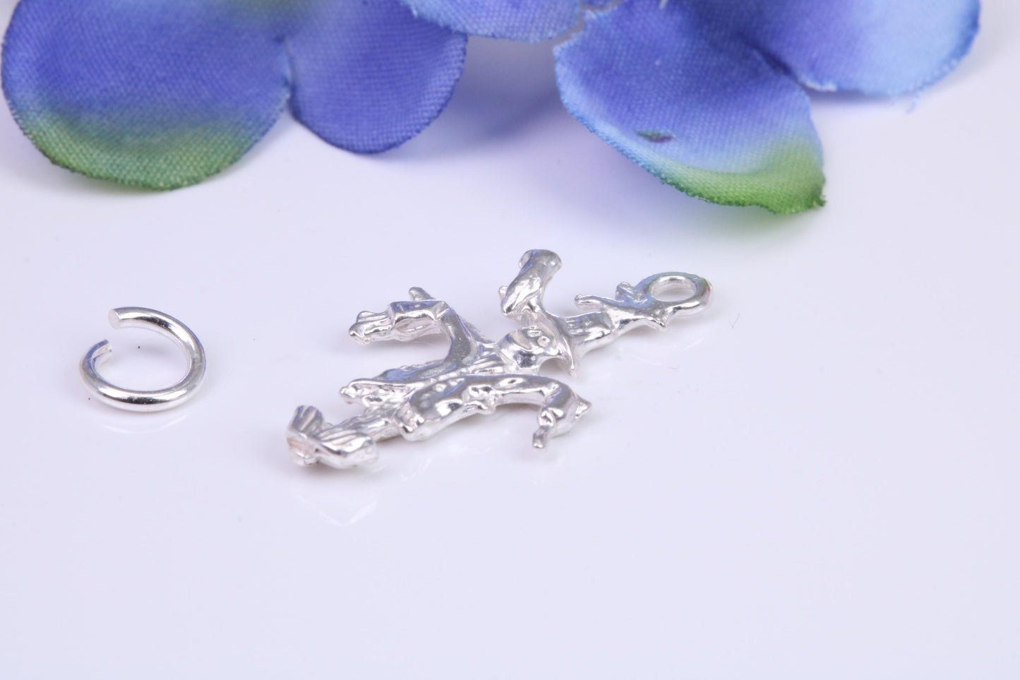 Scarecrow Charm, Traditional Three Dimensional Charm, Made from Solid Cast Silver