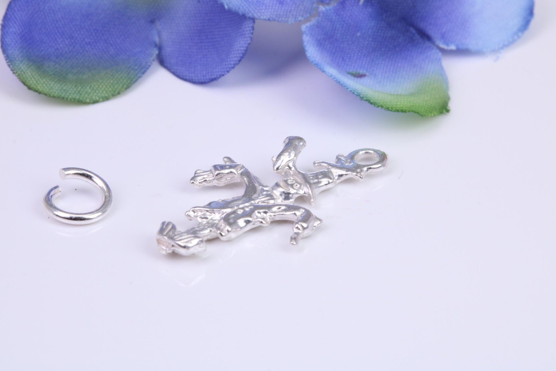 Scarecrow Charm, Traditional Three Dimensional Charm, Made from Solid Cast Silver