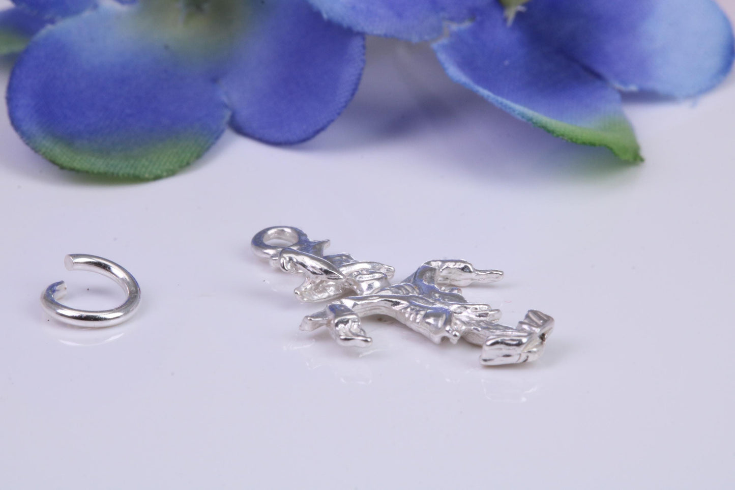 Scarecrow Charm, Traditional Three Dimensional Charm, Made from Solid Cast Silver