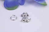 Puppy Dog Charm, Traditional Charm, Made from Solid Cast Silver