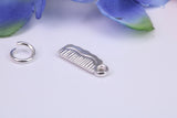 Hair Comb Charm, Traditional Three Dimensional Charm, Made from Solid Cast Silver