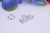 Year 2020 Charm, Traditional Three Dimensional Charm, Made from Solid Cast Silver
