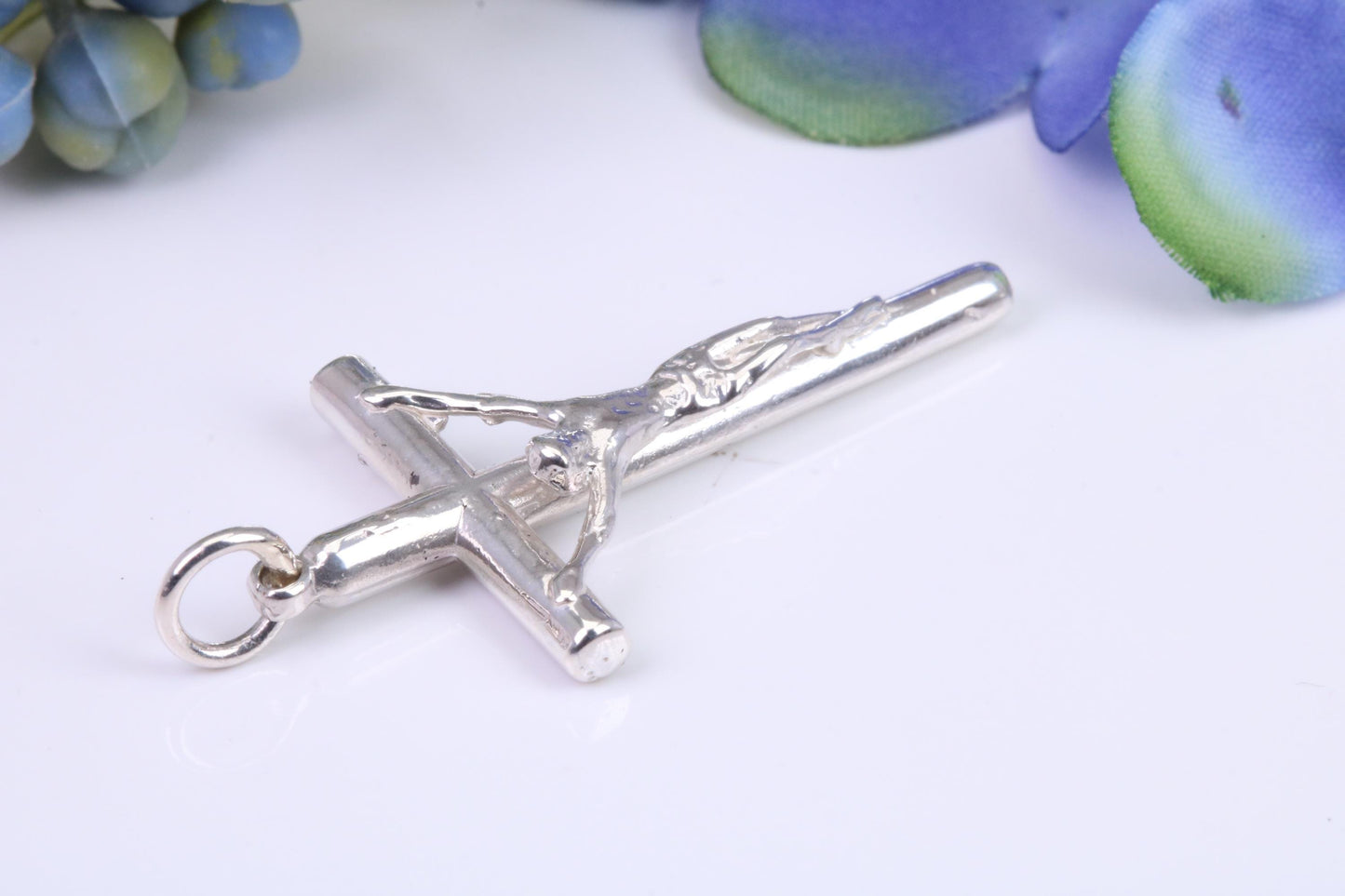 35 mm Long Crucifix, Made From Solid Cast Silver