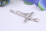 35 mm Long Crucifix, Made From Solid Cast Silver, Complete with Chain