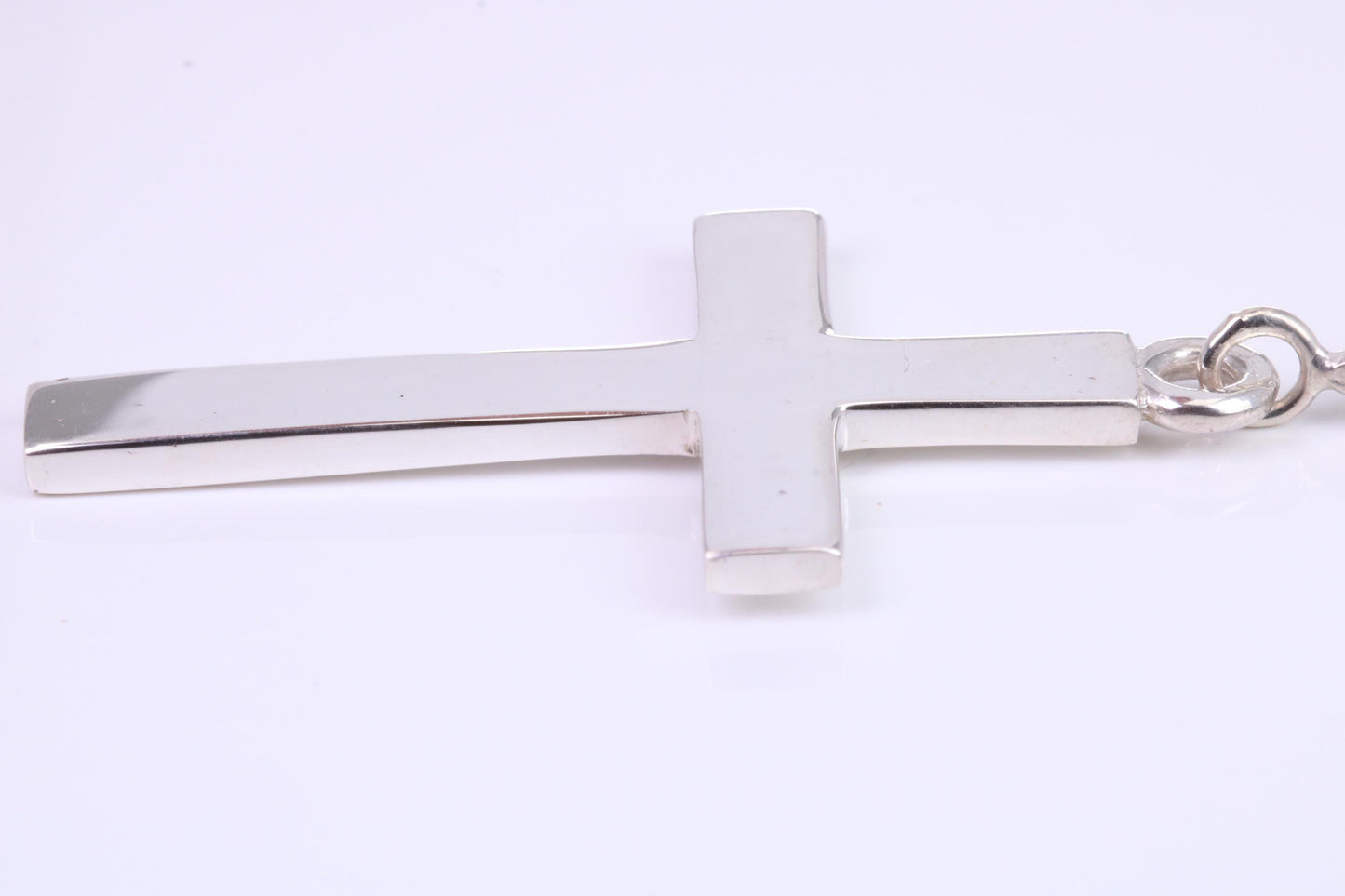 Very Large 60 mm Long Chunky Cross, High Polished Finish, Made From Solid Cast Silver, British Hallmarked