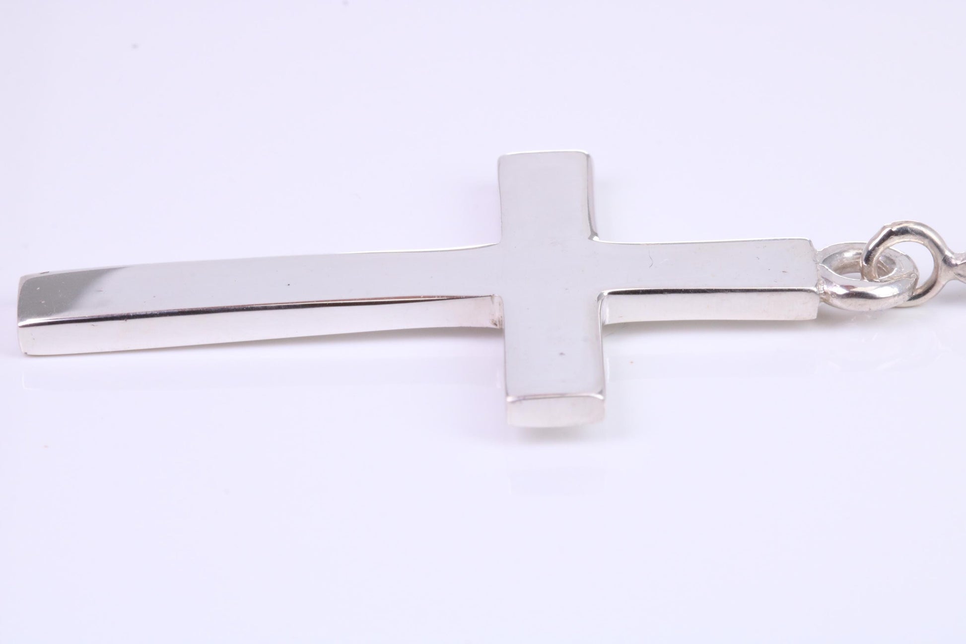 Very Large 60 mm Long Chunky Cross, High Polished Finish, Made From Solid Cast Silver, British Hallmarked