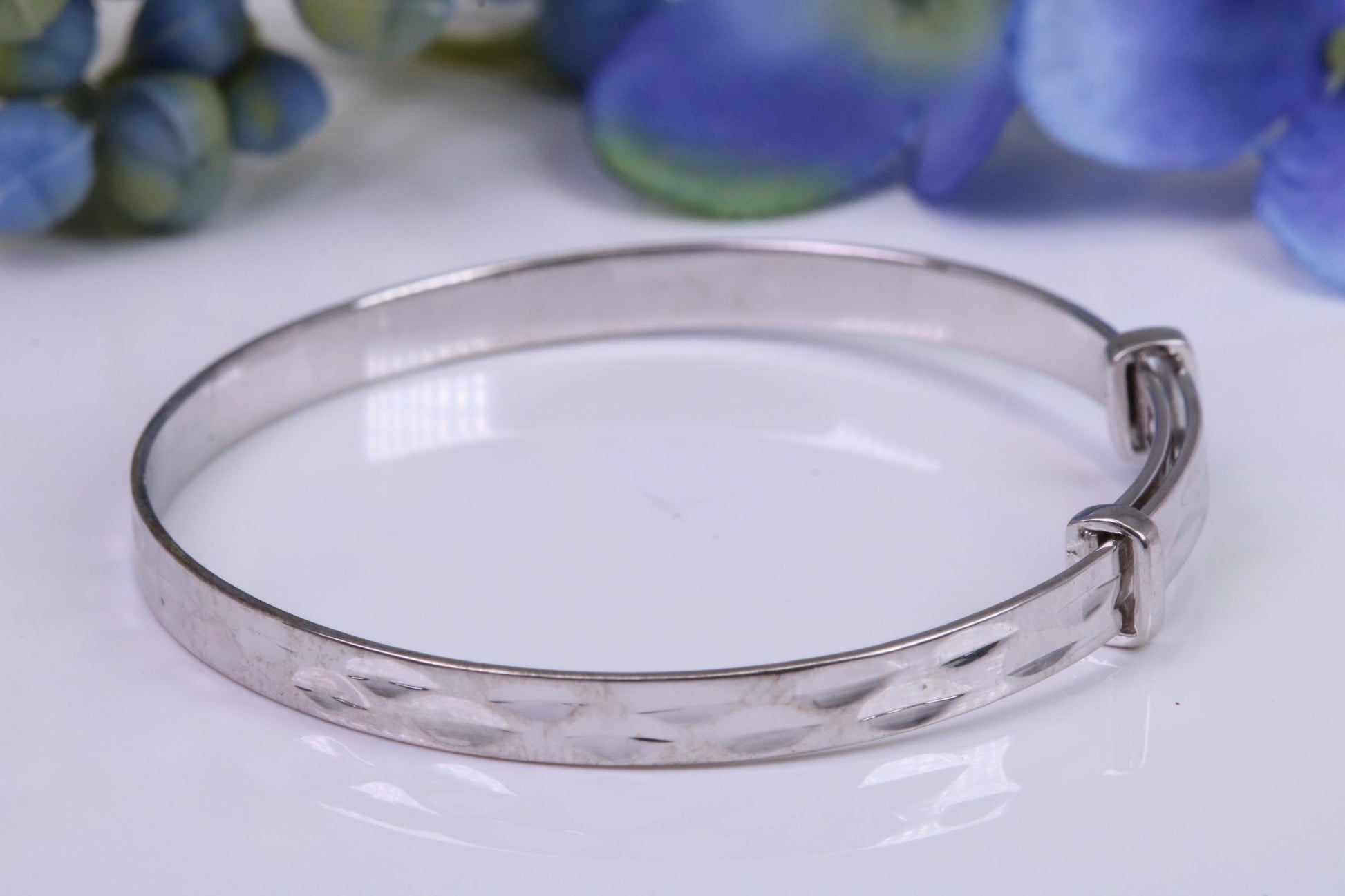 Childs Solid Silver Expanding Bangle