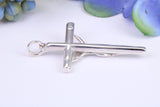 35 mm Long Crucifix, Made From Solid Cast Silver, Complete with Chain