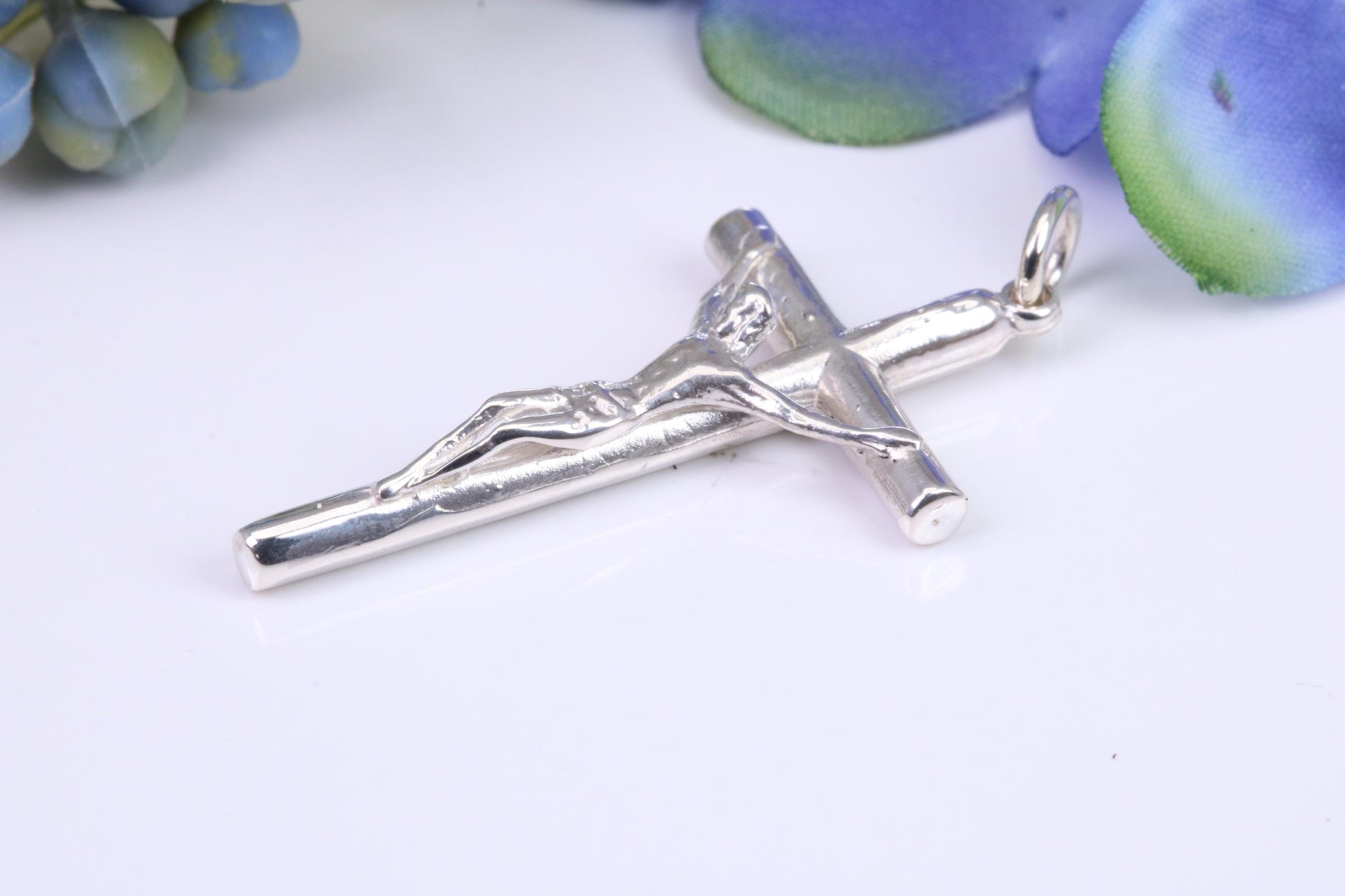 35 mm Long Crucifix, Made From Solid Cast Silver