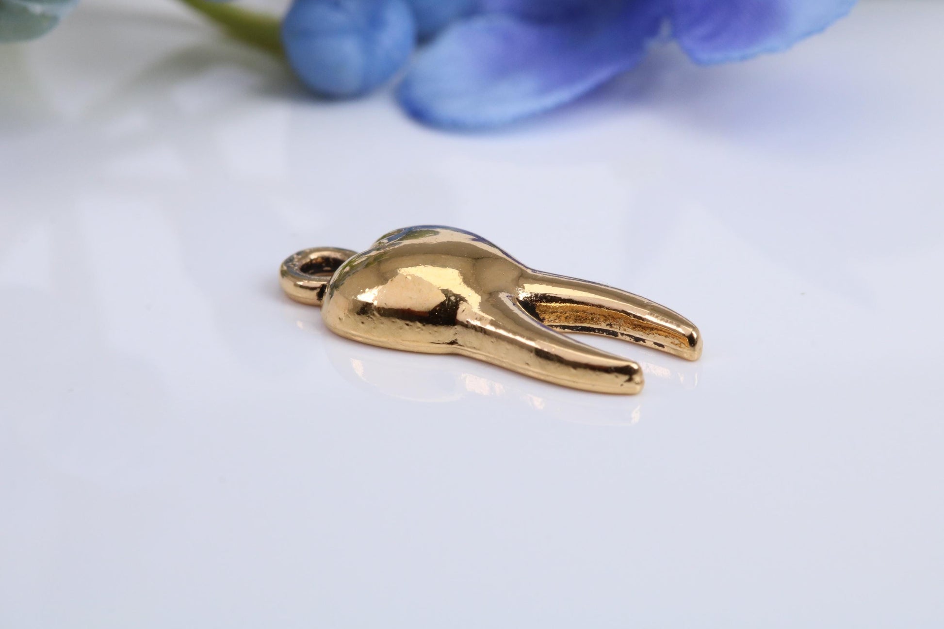 Tooth Charm, Traditional Charm, Made from Solid Cast Yellow Gold, British Hallmarked