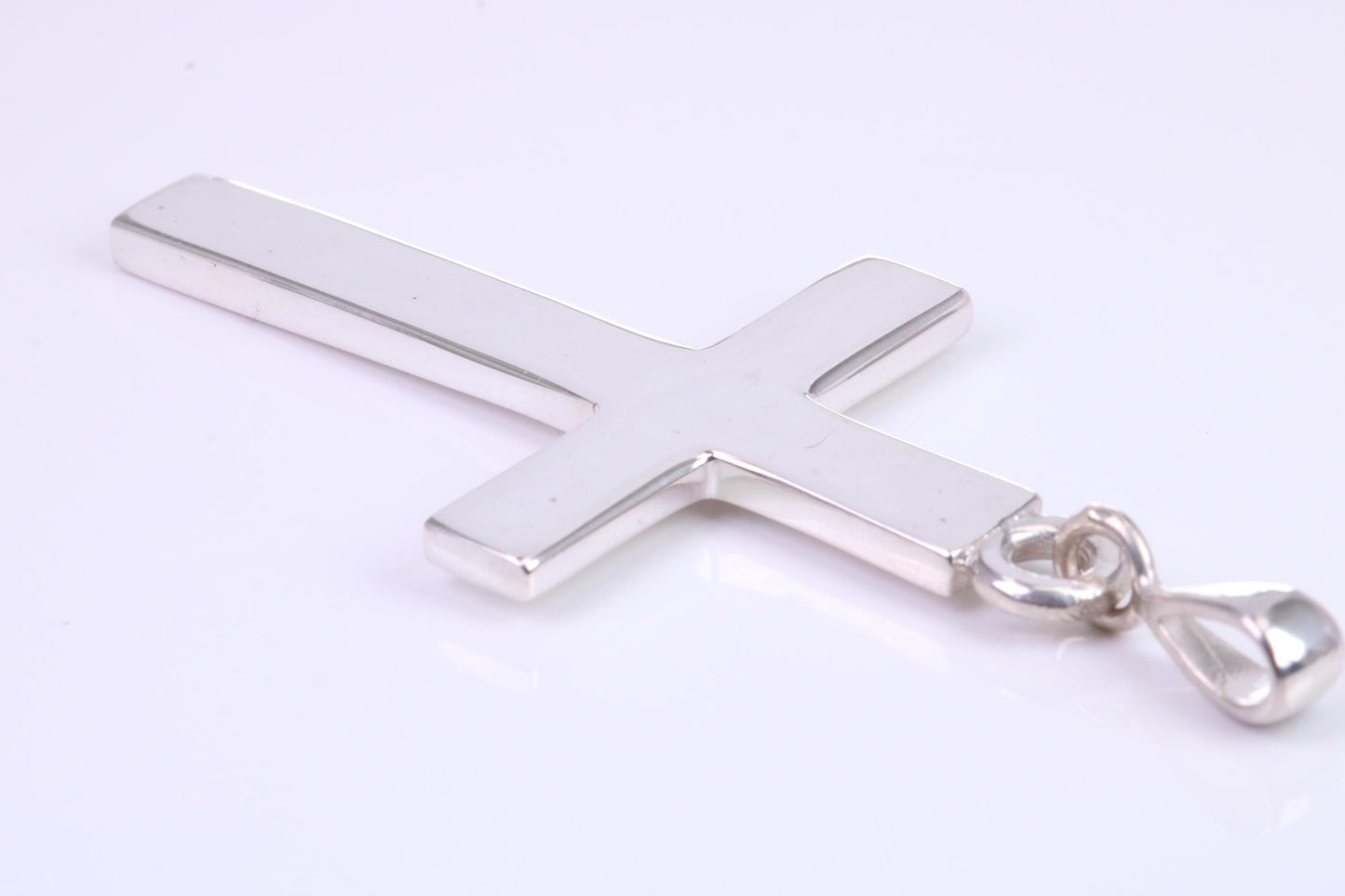 Very Large 60 mm Long Chunky Cross, High Polished Finish, Made From Solid Cast Silver, British Hallmarked