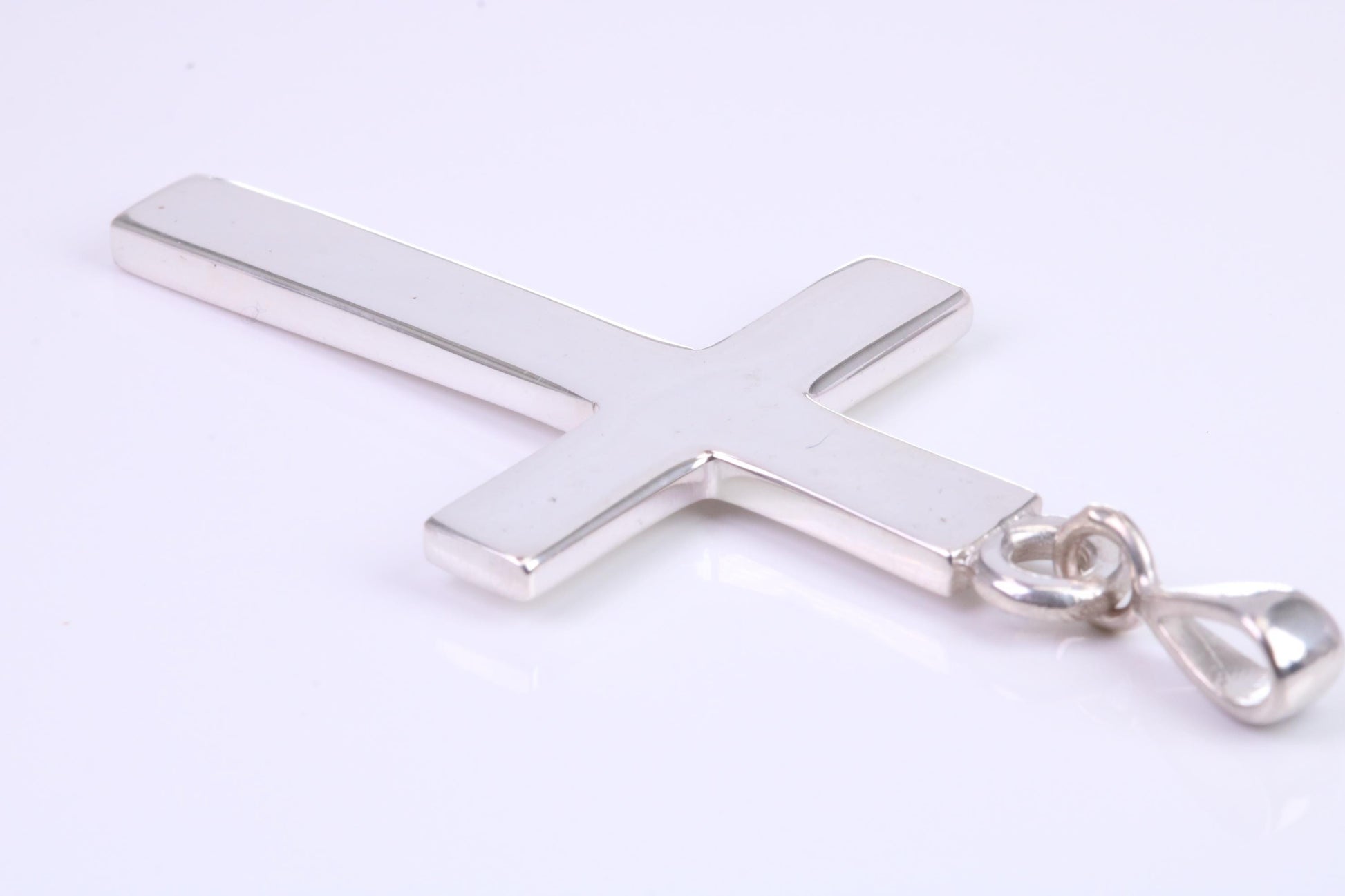Very Large 60 mm Long Chunky Cross, High Polished Finish, Made From Solid Cast Silver, British Hallmarked