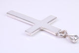 Very Large 60 mm Long Chunky Cross, High Polished Finish, Made From Solid Cast Silver, British Hallmarked