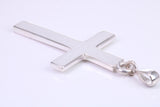 Very Large 60 mm Long Chunky Cross, High Polished Finish, Made From Solid Cast Silver, British Hallmarked
