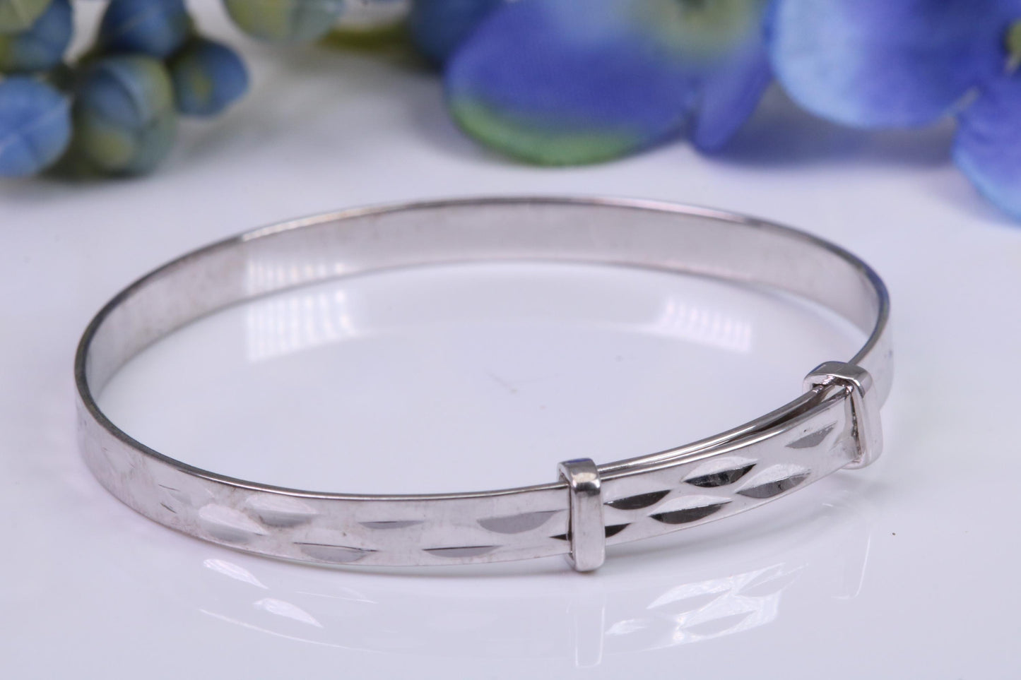 Childs Solid Silver Expanding Bangle