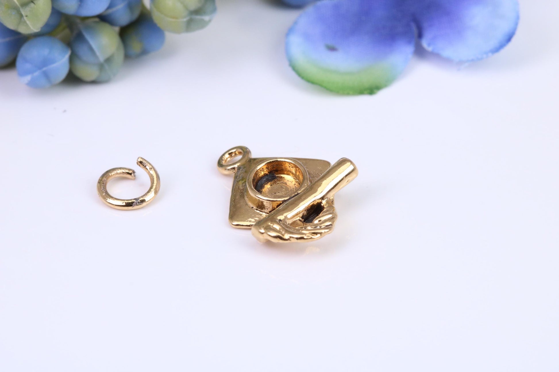 Mortar Hat, Graduation Hat Charm, Graduation Cap Charm, Charm, Made from your choice of Precious Metals, British Hallmarked
