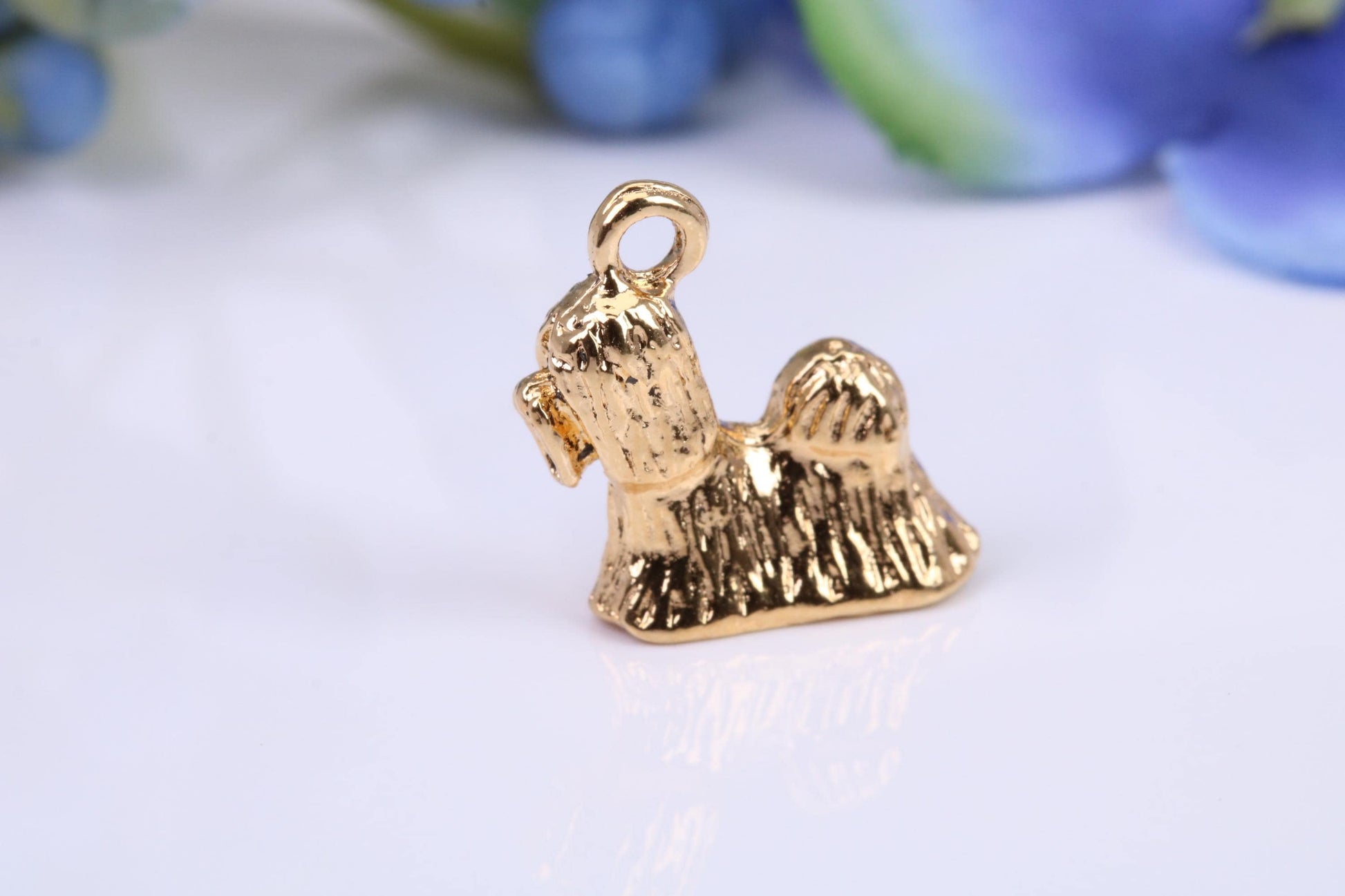 Dog Charm, Traditional Charm, Made from Solid Yellow Gold, British Hallmarked