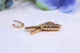 Comb and Hair Brush Charm, Traditional Charm, Made from Solid Cast Yellow Gold, British Hallmarked