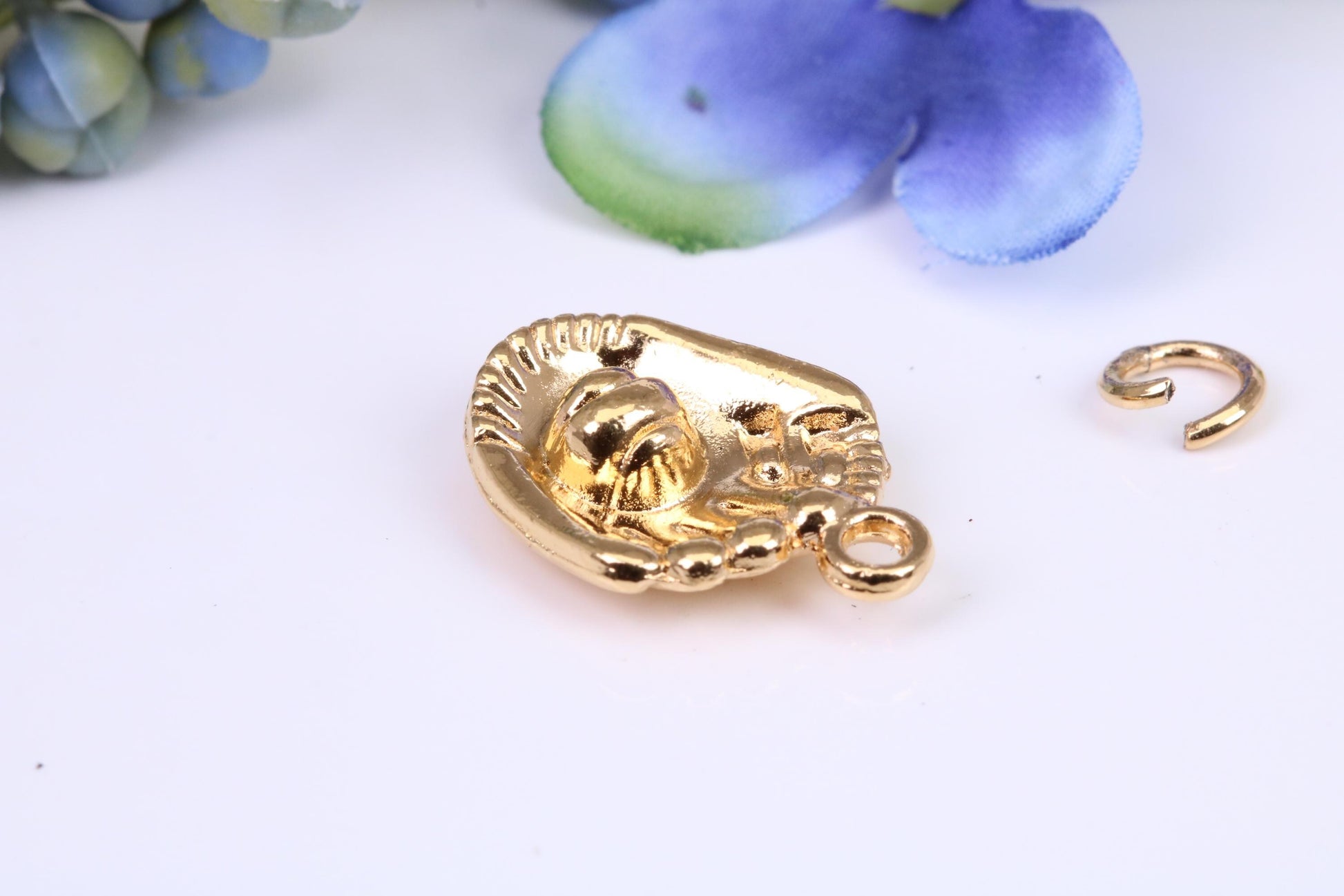 Baseball Glove and Ball Charm, Traditional Charm, Made from Solid Cast Yellow Gold, British Hallmarked