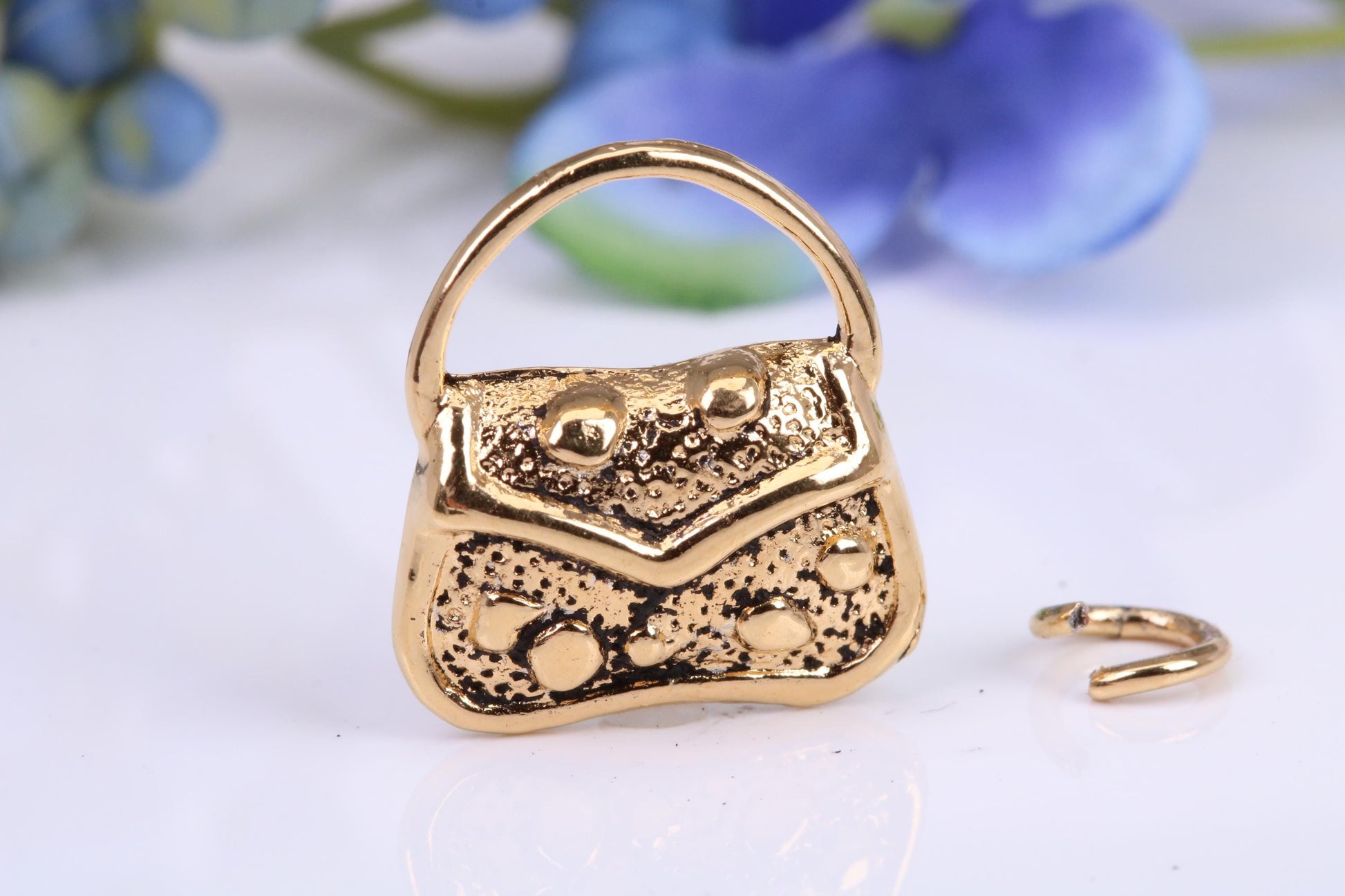 Handbag Charm, Traditional Charm, Made from Solid Cast Yellow Gold, British Hallmarked
