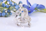 Large Double Headed Snake Ring, made from solid cast silver, British hallmarked
