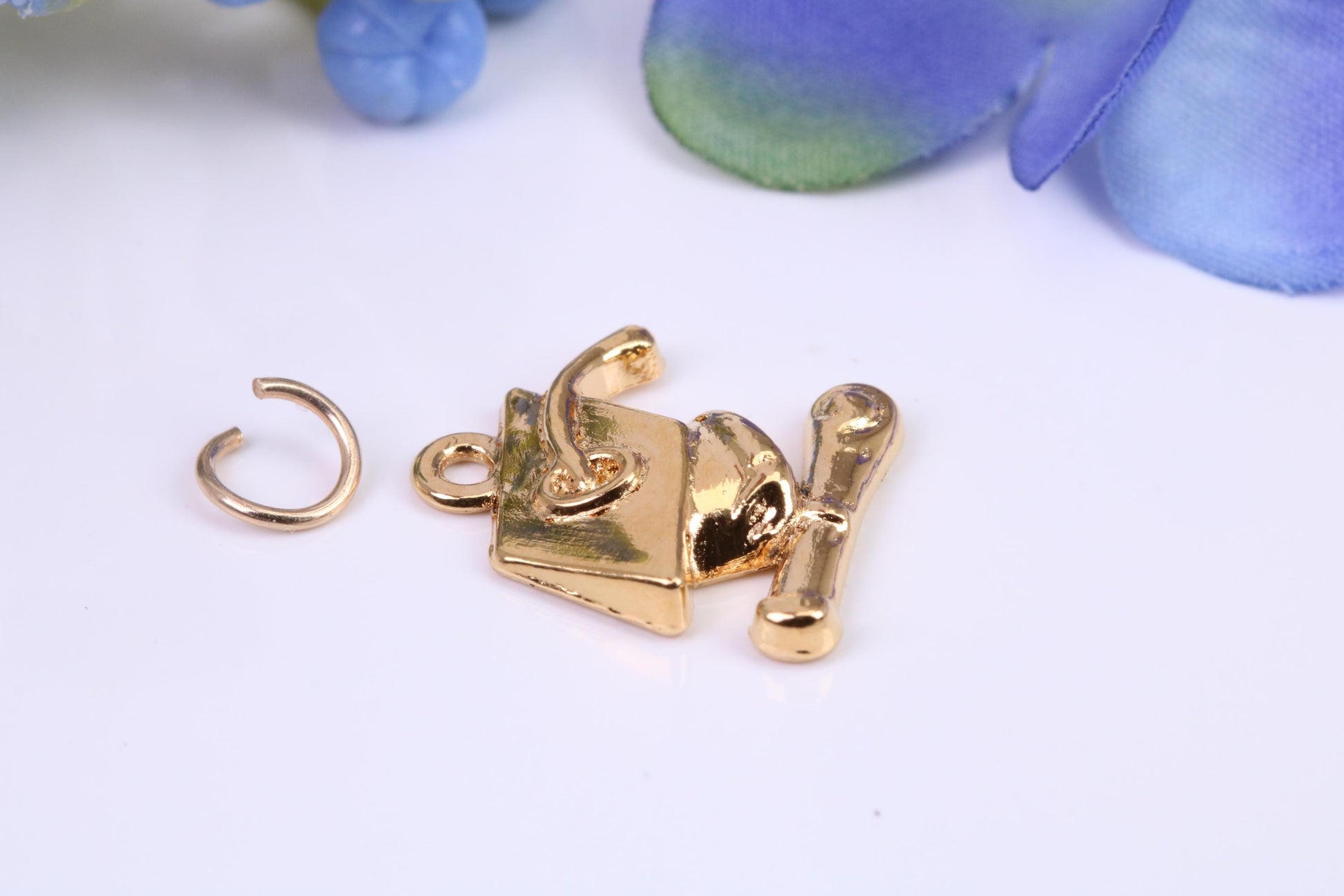 Mortar Hat, Graduation Hat Charm, Graduation Cap Charm, Charm, Made from your choice of Precious Metals, British Hallmarked