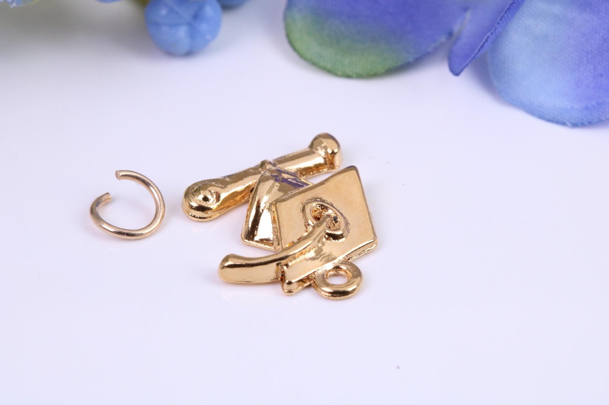 Mortar Hat, Graduation Hat Charm, Graduation Cap Charm, Charm, Made from your choice of Precious Metals, British Hallmarked