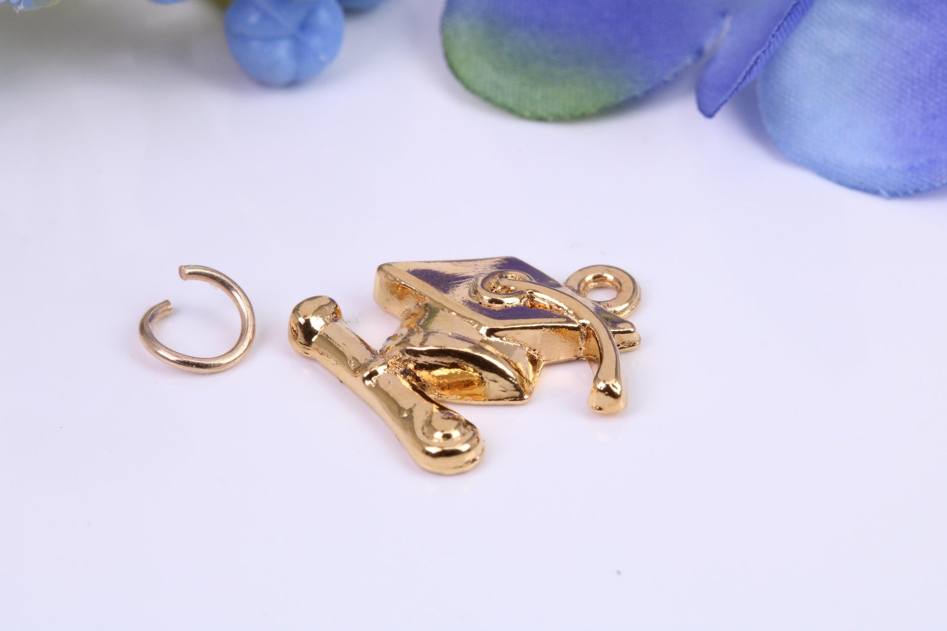 Mortar Hat, Graduation Hat Charm, Graduation Cap Charm, Charm, Made from your choice of Precious Metals, British Hallmarked