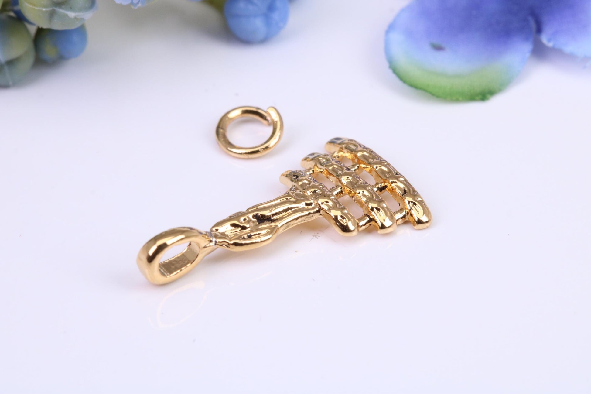 Wedding Cake Charm, Made from Solid Cast Yellow Gold, British Hallmarked