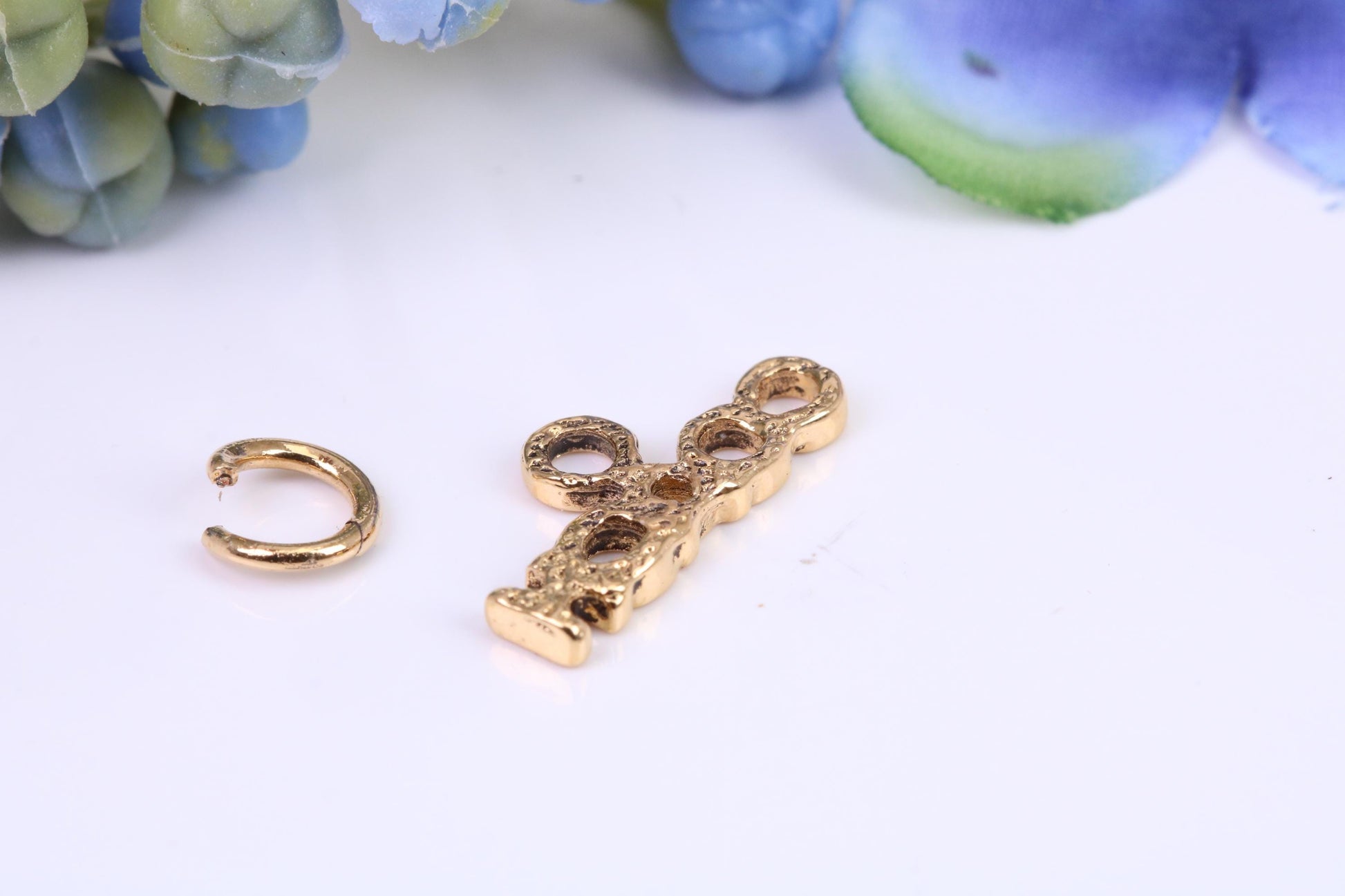 Sports Coach Charm, Made from Solid Cast Yellow Gold, British Hallmarked