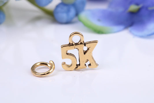 5K Charm, Made from Solid Cast Yellow Gold, British Hallmarked