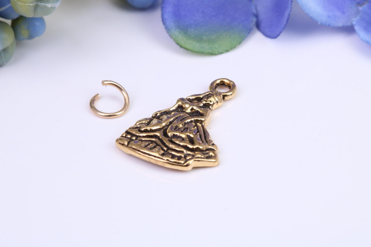 Princess Charm, Made from Solid Cast Yellow Gold, British Hallmarked