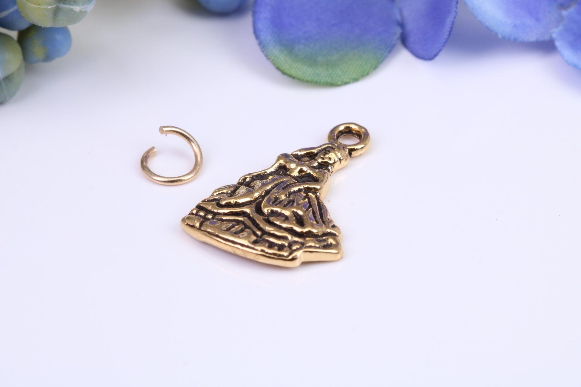 Princess Charm, Made from Solid Cast Yellow Gold, British Hallmarked