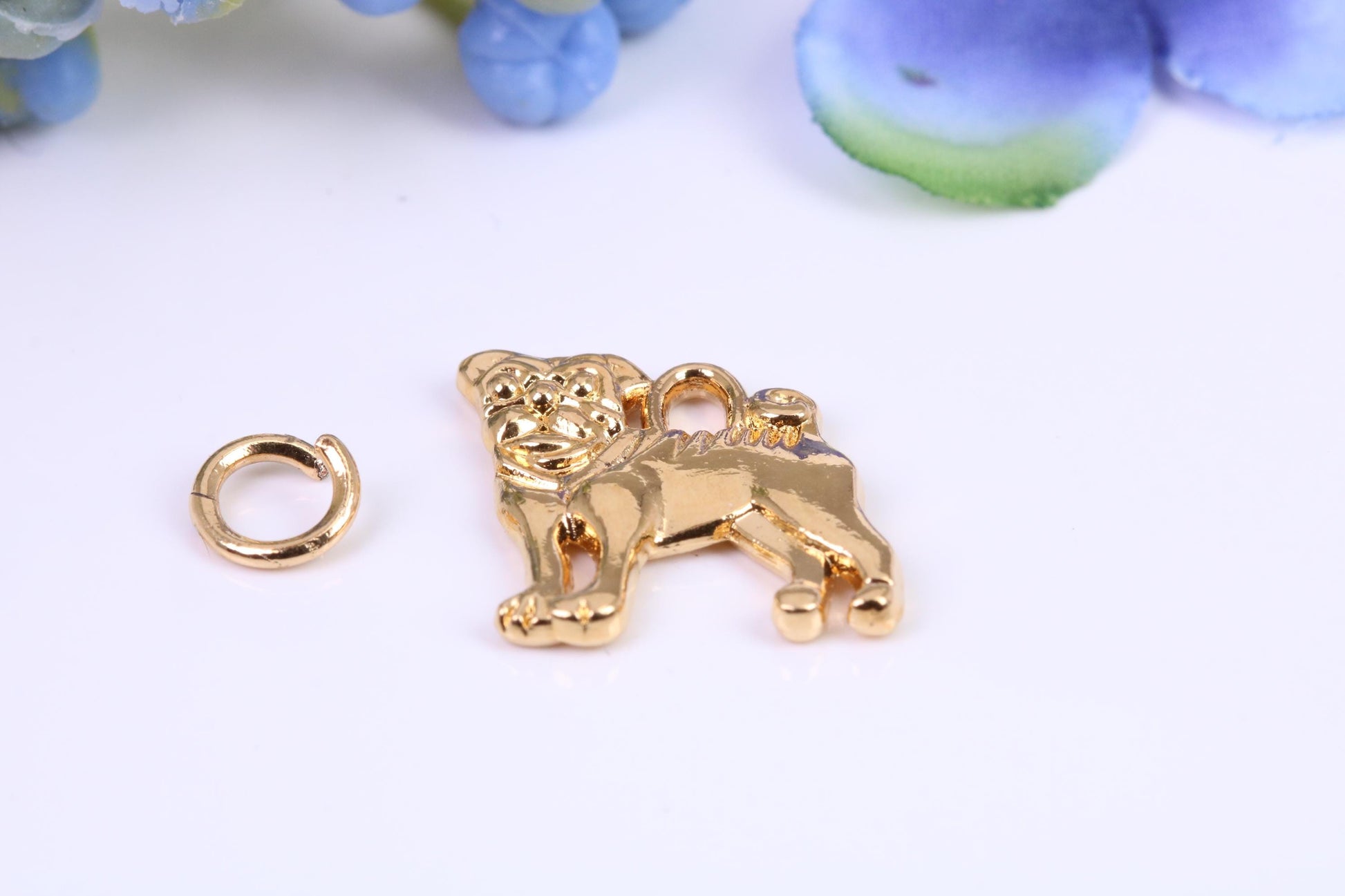 Rottweiler Charm, Made from Solid Yellow Gold, British Hallmarked